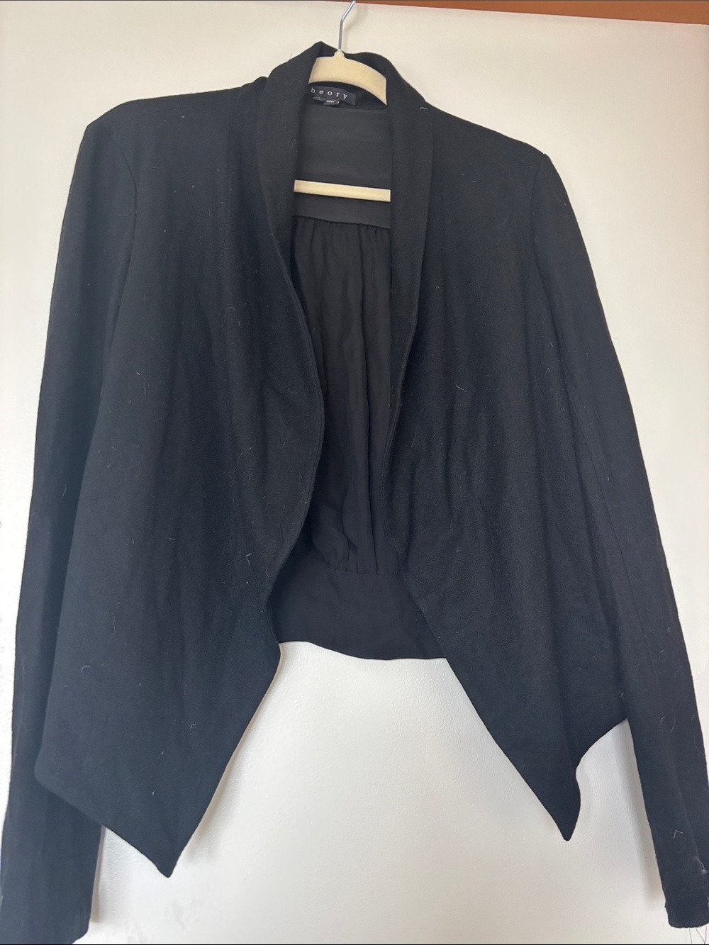NWOT Theory Wool and Sheer Back Cardigan Sweater